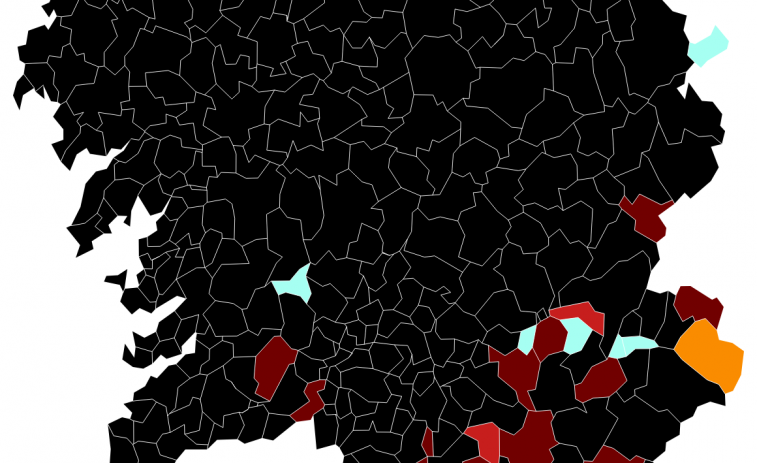 Covid municipios: solo los del suroeste de Ourense y pocos más han logrado salir ya del peor nivel de transmisión posible