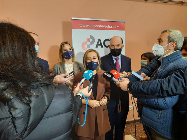 Ethel Vázquez en Vigo este lunes.