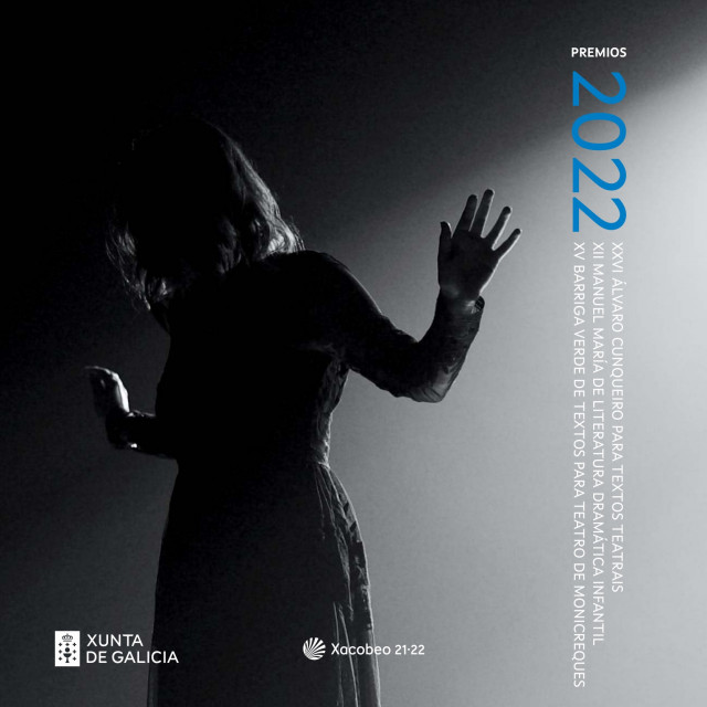 Cartel de la convocatoria de certámenes de literatura dramática que promueve la Xunta de Galicia.