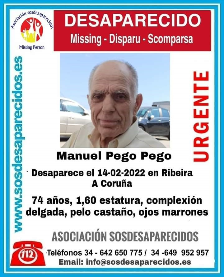 Localizan en la Praia do Vilar al ribeirense de 74 años desaparecido desde el lunes cuando salió a pasear