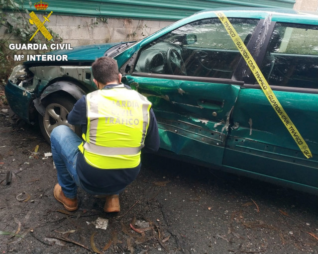 La Guardia Civil detiene a un vecino de Aranga (A Coruña) como presunto autor de un delito de abandono del lugar del accidente en Coirós.