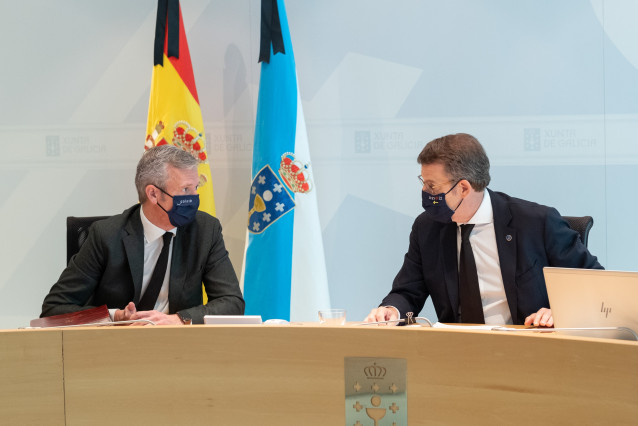 Feijóo y Rueda en el Consello de la Xunta.