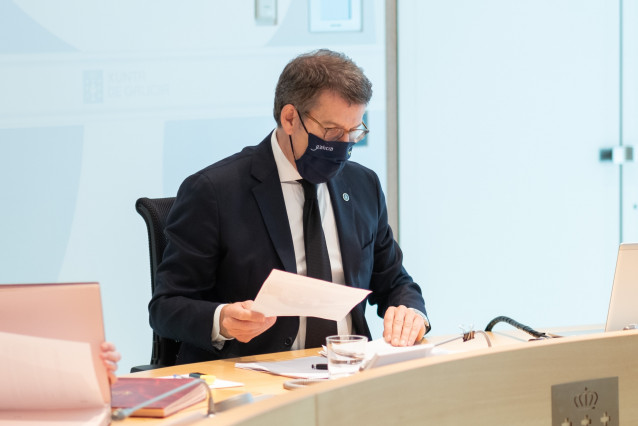 Feijóo no Consello da Xunta.