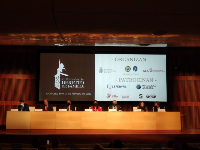 Acto de inauguración de la sexta edición de las Jornadas de Derecho de Familia que se celebran este fin de semana en A Coruña.