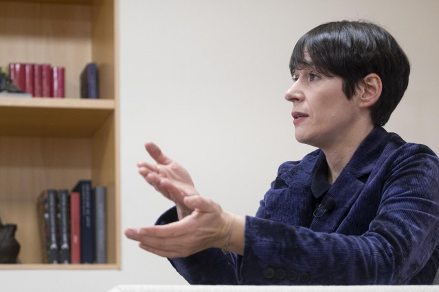 La portavoz nacional del Bloque Nacionalista Galego (BNG), Ana Pontón, durante una entrevista para Europa Press