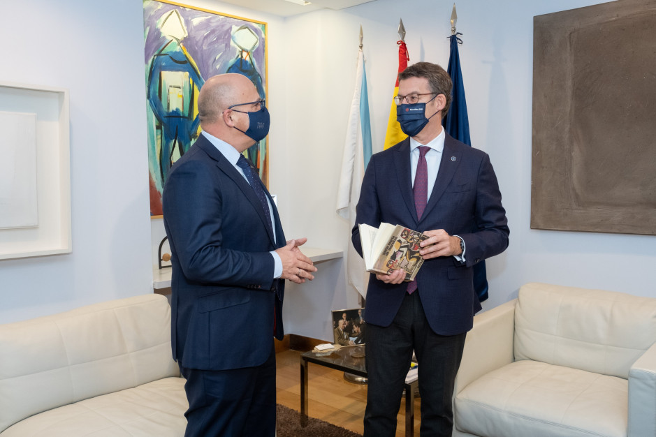 Baltar en una visita al despacho del presidente Feiju00f3o en una foto de archivo