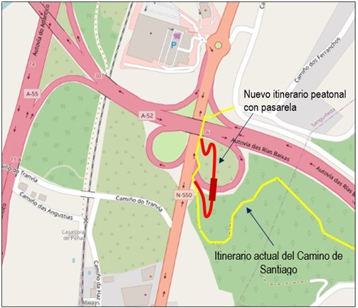 Pasarela del Camino Portugués en O Porriño.