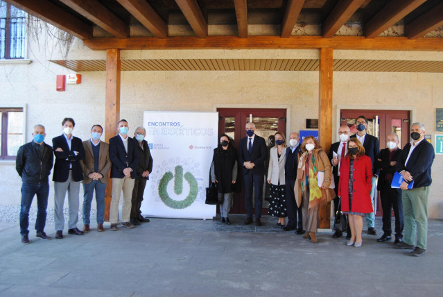 El conselleiro de Economía, Francisco Conde, en Pantón (Lugo).