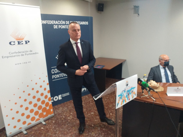 El presidente de la Confederación de Empresarios de Pontevedra (CEP), Jorge Cebreiros.
