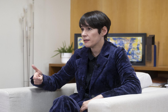 La portavoz nacional del Bloque Nacionalista Galego (BNG), Ana Pontón, durante una entrevista para Europa Press