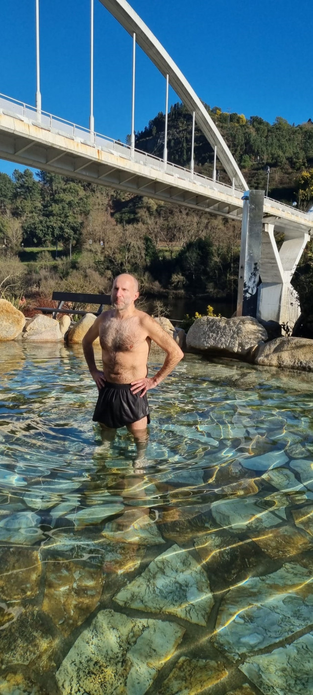 El alcalde de Ourense en la reapertura de las termas de Outariz