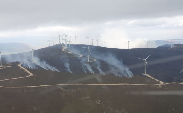 Incendio en Lubián (Zamora).