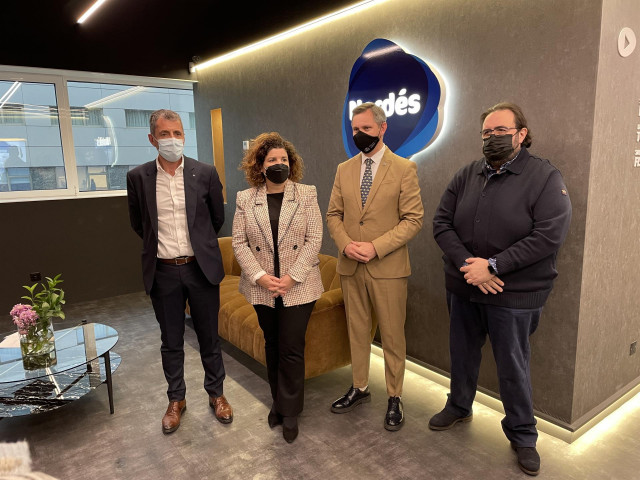 El delegado del Gobierno en Galicia, José Miñones, durante el acto de apertura de la Jornada 'Fondos Next Generation: una oportunidad para la digitalización de las PYMES', organizada esta mañana en A Coruña, en el Nordés Club Financiero