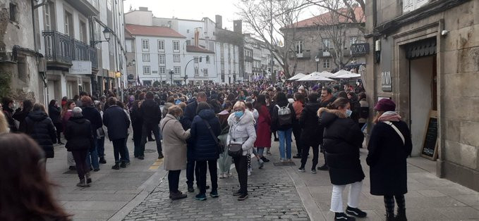 Manifestación del 8 M en Santiago en una foto de Josu00e9 Maru00eda Dios