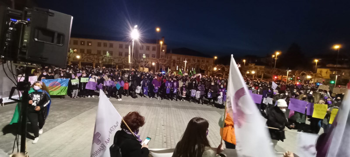 Marcha del 8M de 2022 en A Coruña en una foto del Twitter de la Marcha Mundial das Mulleres 