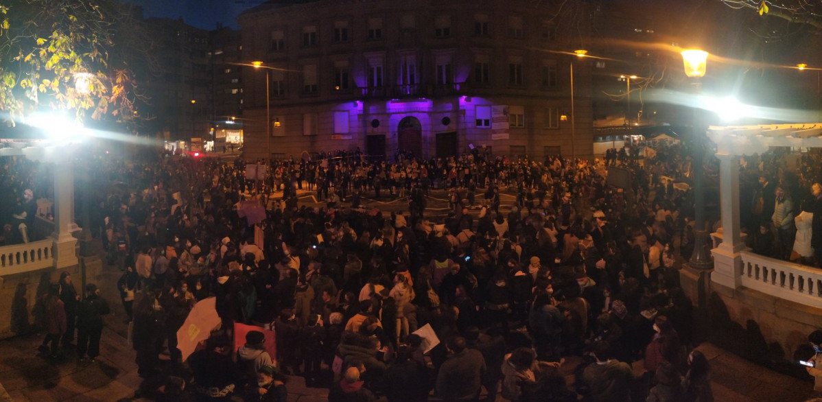 Marcha del 8M de 2022 en A Coruu00f1a en una foto del Twitter de BNG 