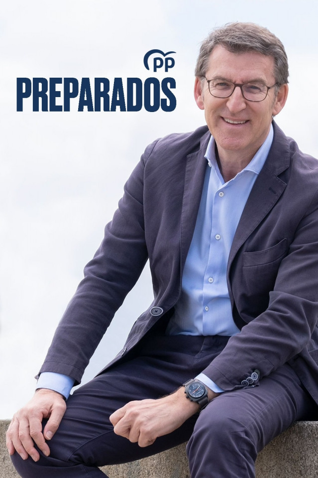 El presidente de la Xunta y candidato a presidir el PP, Alberto Núñez Feijóo, elige el lema 'Preparados' para su campaña interna.