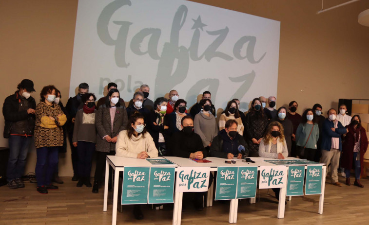 Concentraciones de Galiza por la Paz contra el envío de armas y en favor de la diplomacia en Ucrania