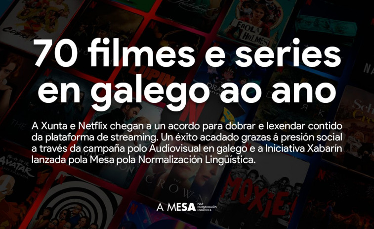 ​Un pequeño paso más para la lengua y un gran triunfo para A Mesa: Netflix amplía su oferta de títulos en gallego