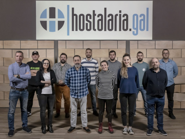 La directiva de Hostalaria.gal en la foto de presentación  en enero de 2022