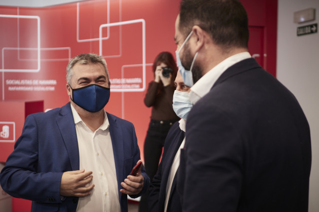 Archivo - El secretario de Organización del PSOE, Santos Cerdán, a su salida de una rueda de prensa en la sede del PSN, a 21 de enero de 2022, en Pamplona, Navarra (España). En sus declaraciones ha manifestado que ha viajado hasta la capital de Navarra pa