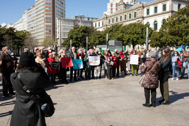 Imágenes de la concentración de este domingo en A Coruña.