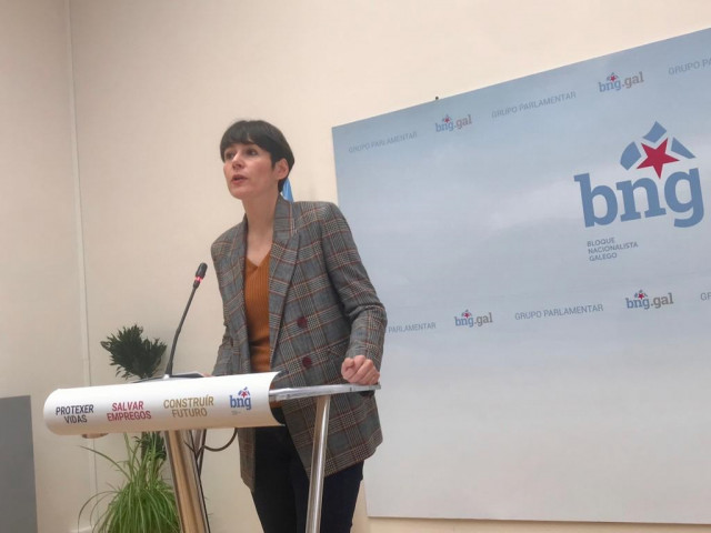 Archivo - La portavoz nacional del BNG, Ana Pontón, en rueda de prensa