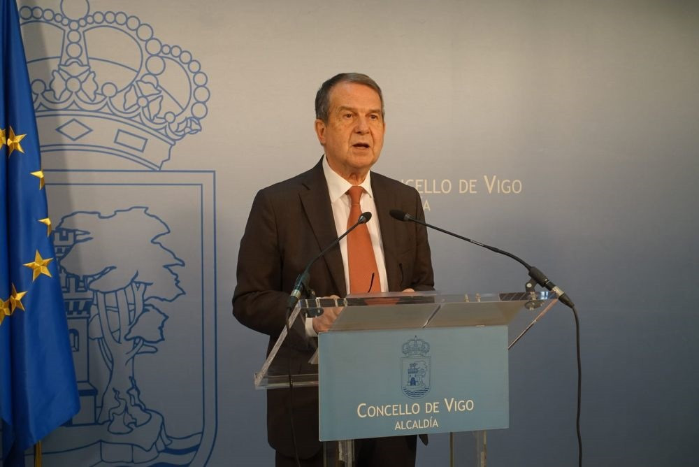 Abel Caballero en la rueda de prensa de este jueves.