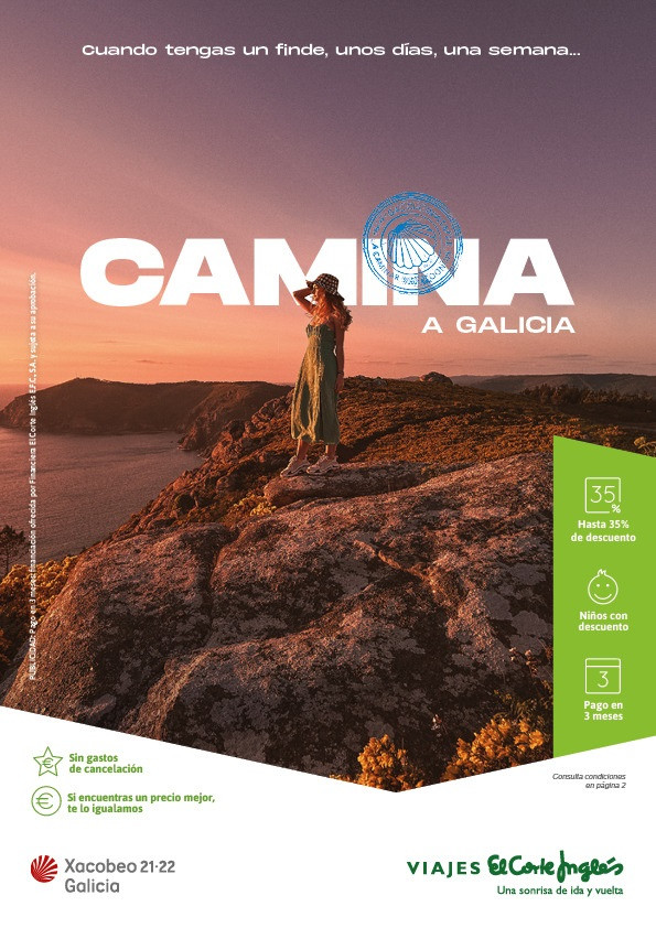 Viajes El Corte Inglés contribuye a la promoción internacional de Xacobeo 2022.