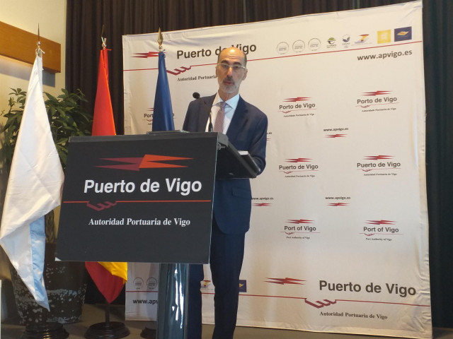 El presidente de la Autoridad Portuaria de Vigo, Jesús Vázquez Almuíña.
