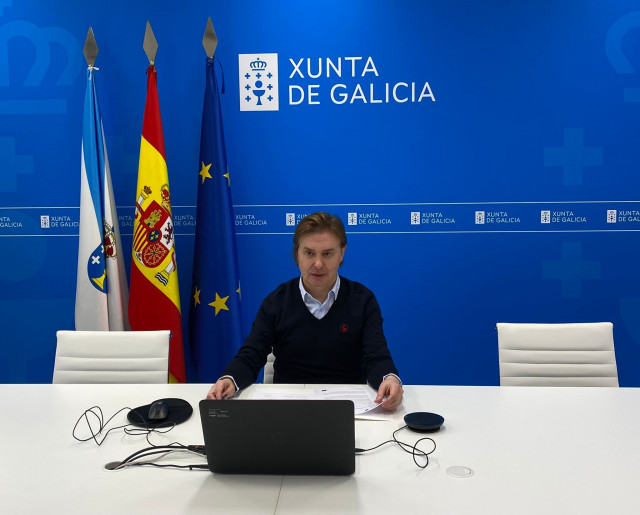 El director xeral de Relacións Exteriores e coa Unión Europea de la Xunta, Jesús Gamallo, interviene en el ciclo 'FGE | NextGeneratiOn Galicia'