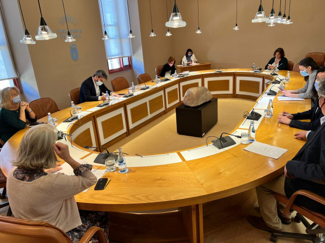 Reunión de la junta de portavoces del Parlamento de Galicia