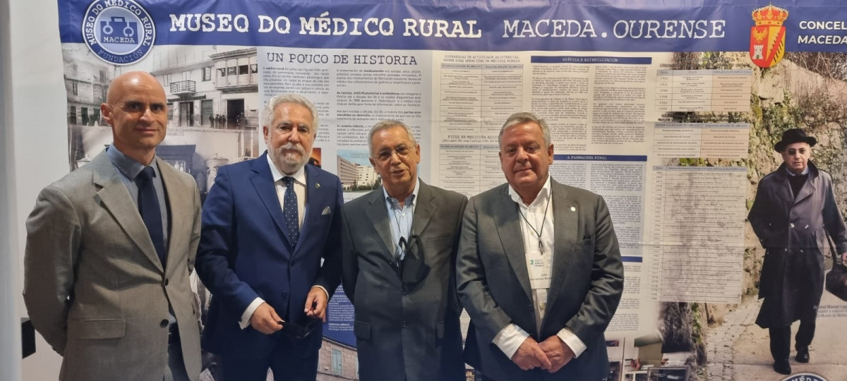 El presidente del Parlamento de Galicia, Miguel Santalices, durante la inauguración de la Feria de la Salud Asomega