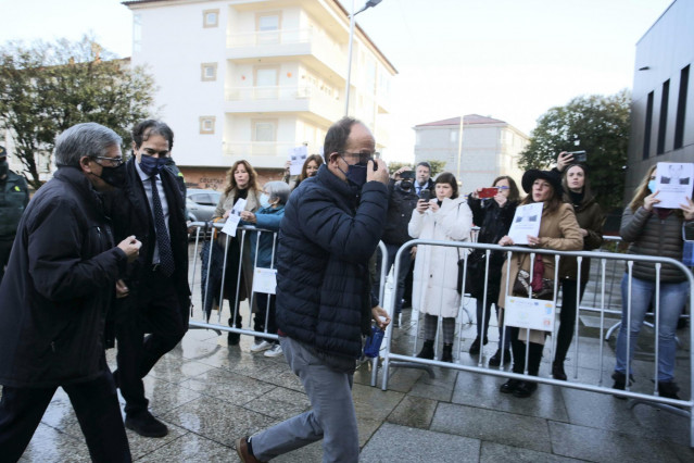 Archivo - Pablo P.S-L., a su llegada al juzgado de Tui el 11 de marzo de 2022, para declarar como único investigado en relación a la desaparición y muerte de la joven viguesa Déborah Fernández-Cervera.