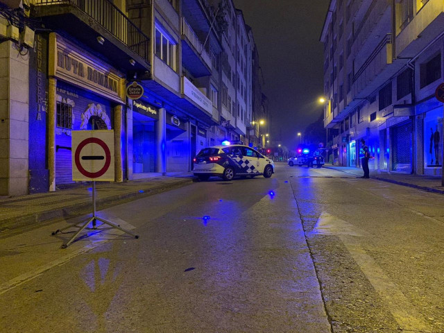 Control nocturno de la Policía Local de Lugo.