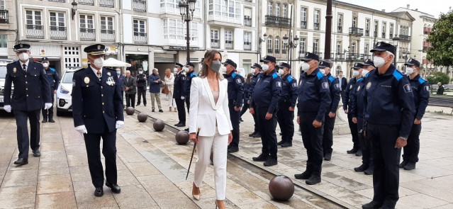 La alcaldesa de Lugo, Lara Méndez, en el Día de la Policía