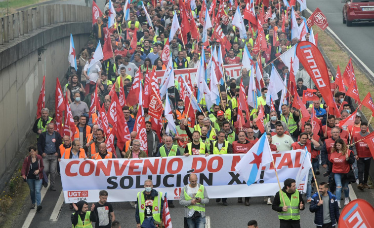 La huelga del metal en la provincia de A Coruña se reanuda mañana al no haber acuerdo sobre los salarios