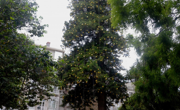 A 30 de mayo y un árbol de la Alameda de Vigo luce la decoración de Navidad todavía, critica el BNG