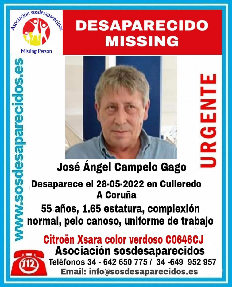 Prosigue la búsqueda de un vecino de Culleredo desaparecido desde el sábado 28 de mayo