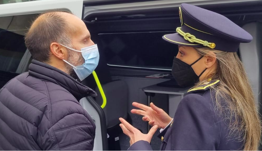 Jácome y la intendente de la Policía Local de Ourense Maru00eda Barrera