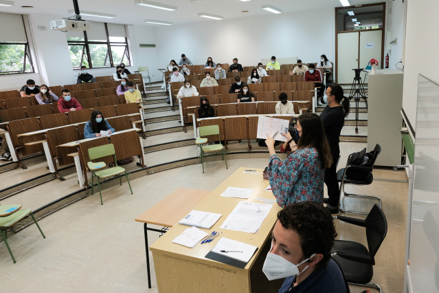 Archivo - Exámenes de Selectividad de 2021 la Facultad de Psicología de la Universidad de Santiago de Compostela