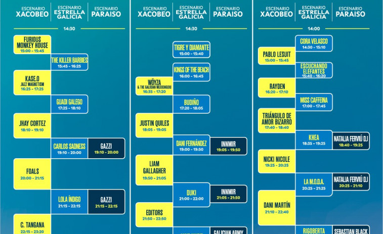 Estos son los horarios de los conciertos en O Son do Camiño: Kase.O a primera hora, DJ Tiësto para cerrar...