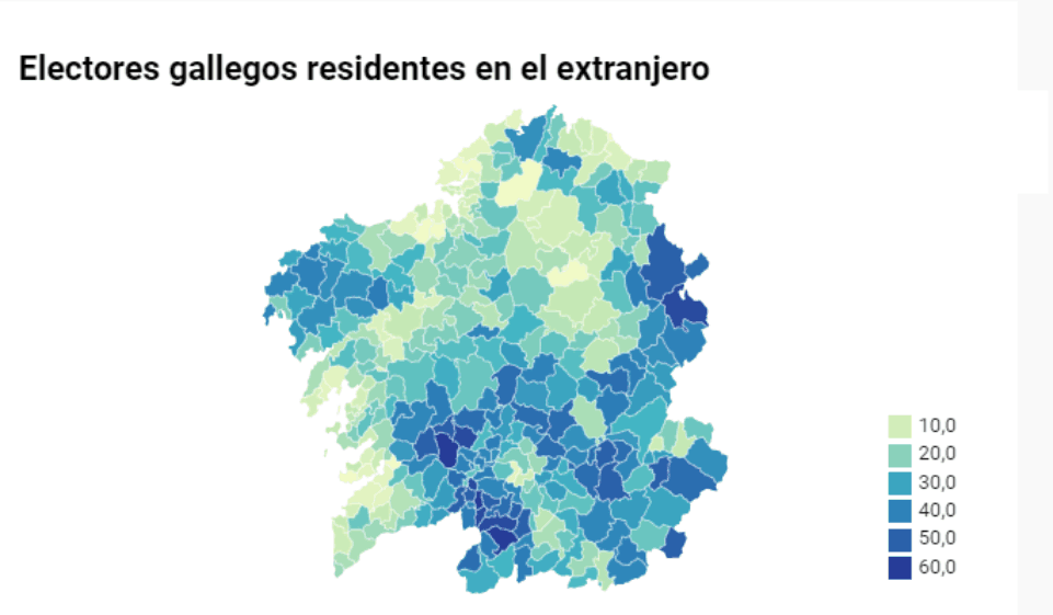 Mapa CERA censo extranjeros Galicia