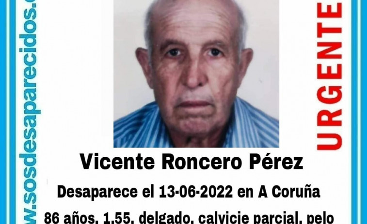 Desaparecido un vecino de A Coruña de 86 años, al que perdieron la pista este lunes