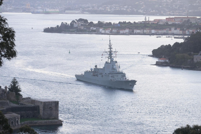 Archivo - La fragata 'Blas de Lezo' zarpa desde Ferrol para integrarse en la agrupación permanente número 2 de la OTAN en el Mar Negro, a 22 de enero de 2022, en Ferrol, A Coruña, Galicia.