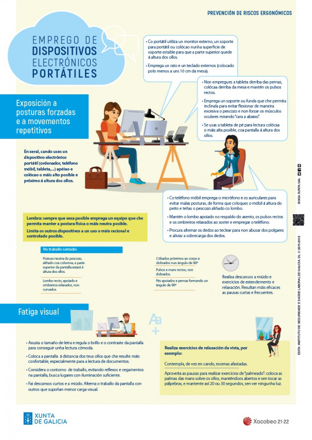 Campaña 'Emprego de dispositivos electrónicos portátiles'. Issga.