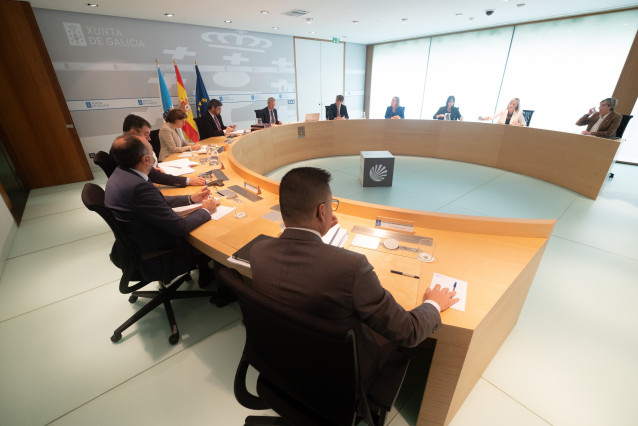 El titular de la Xunta, Alfonso Rueda, preside la reunión del Consello de la Xunta