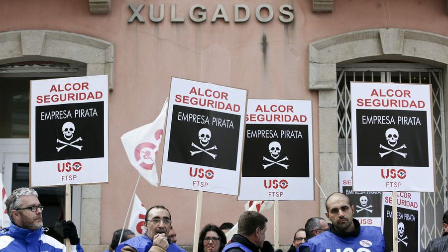 Alcor Seguridad protesta USO