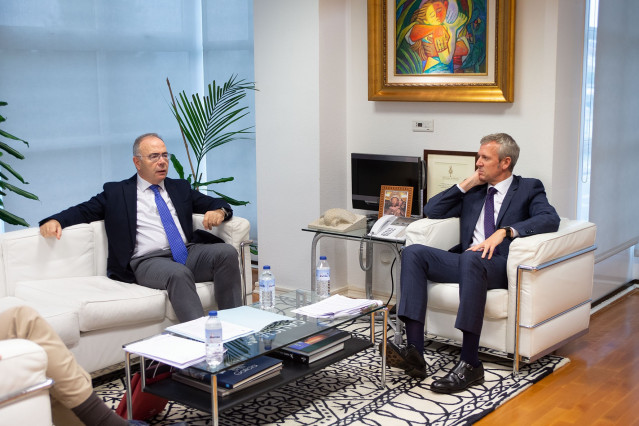 Archivo - Reunión entre Alfonso Rueda y Sánchez Bugallo