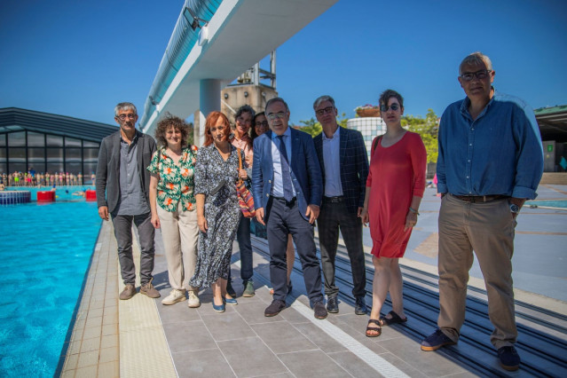 Inauguración de las nuevas instalaciones de las piscinas de Sar, en Santiago